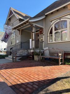 Ivoryton Library and brick patio